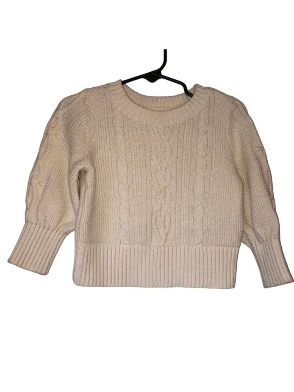 Baby Gap Toddler Cable Knit Pullover Sweater 18-24 Months Cream Cotton